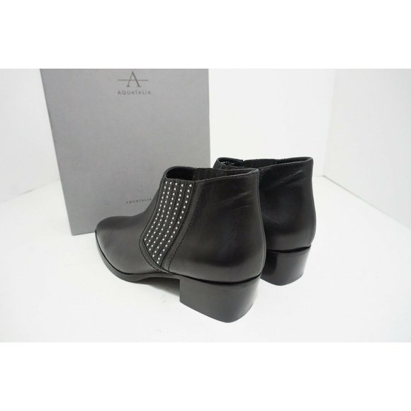 Aquatalia Fiore Waterproof Western Studded Chelsea Bootie Black Leather US 10 M - Picture 10 of 11